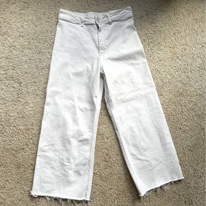 Zara high waist marine straight pocket jeans